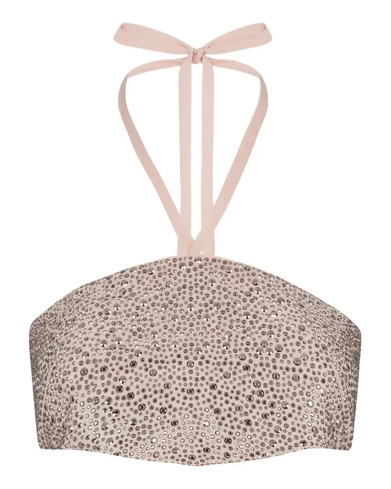 Dsquared2 Bandeau-Top mit Kristallen - Rosa Rosa