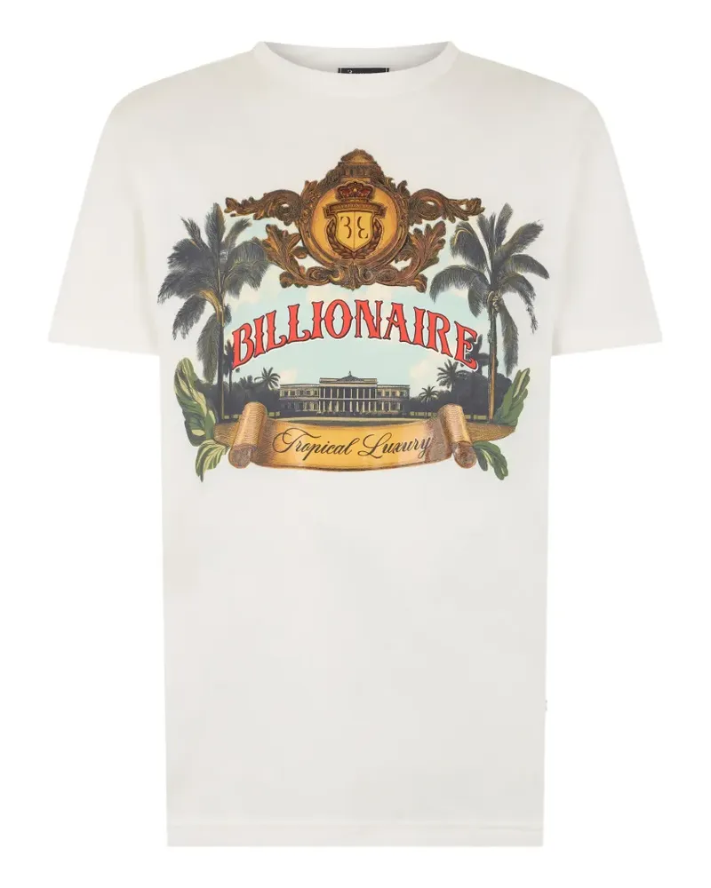 Billionaire T-Shirt mit Rundhalsausschnitt - Weiß Weiß