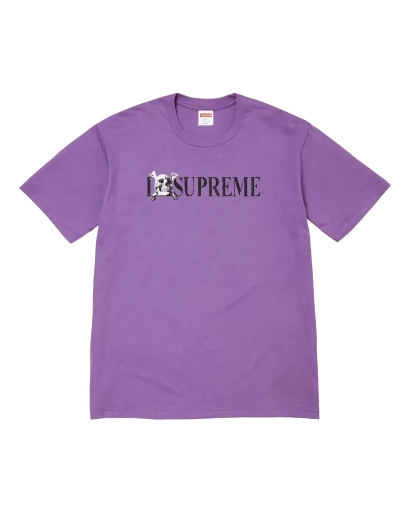 Supreme Being T-Shirt mit Totenkopf - Violett Violett