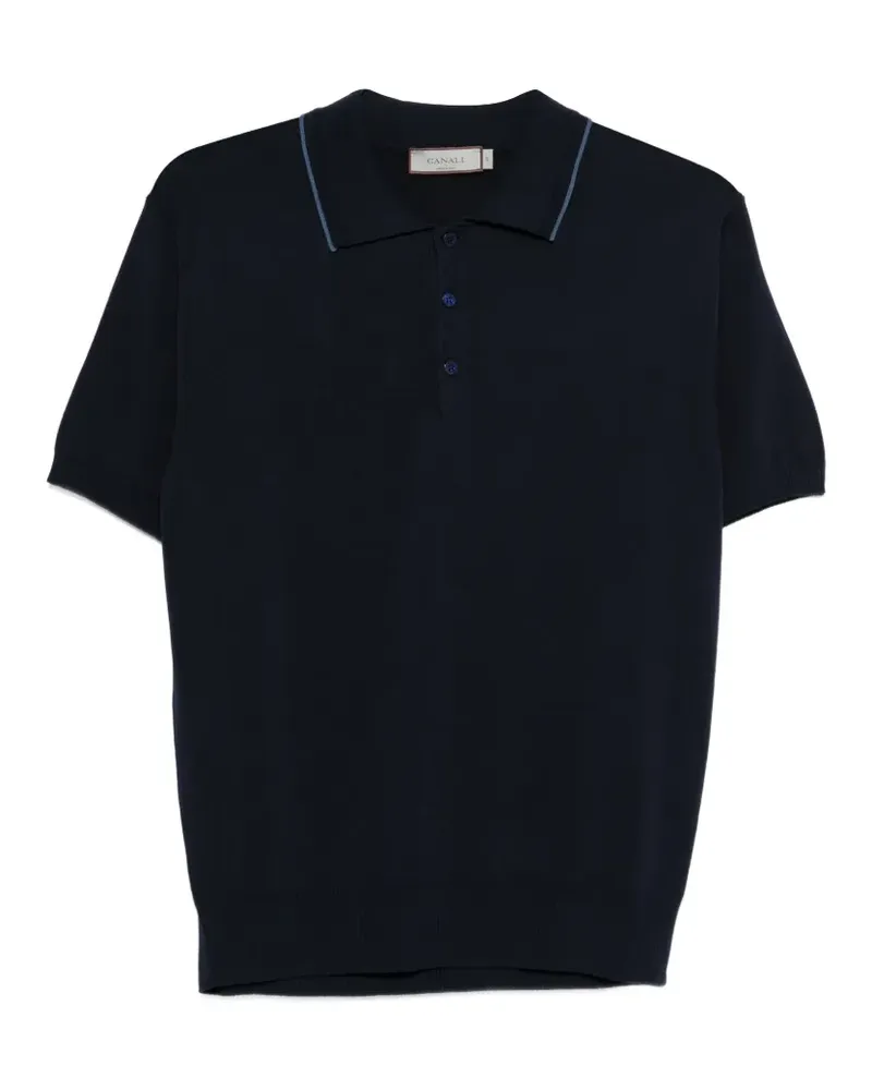 Canali short-sleeve polo shirt - Blau Blau