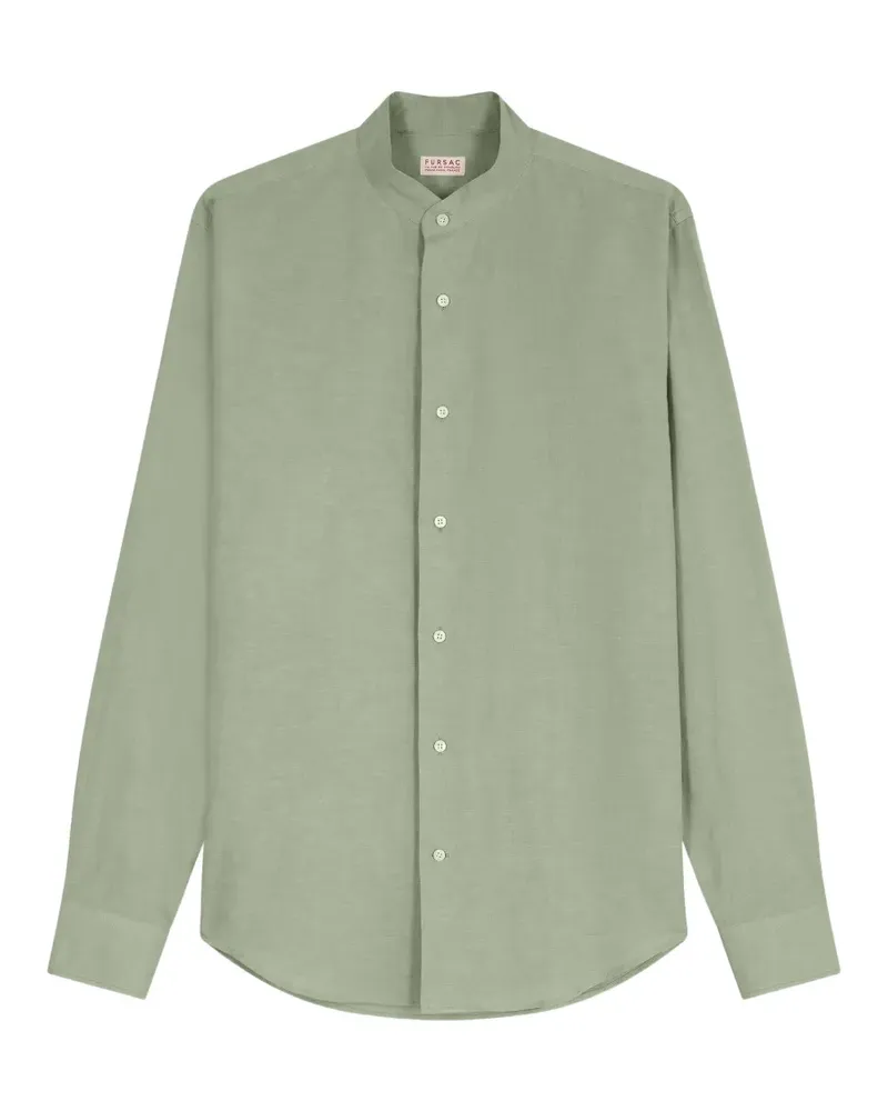 FURSAC band-collar long-sleeve shirt - Grün Grün