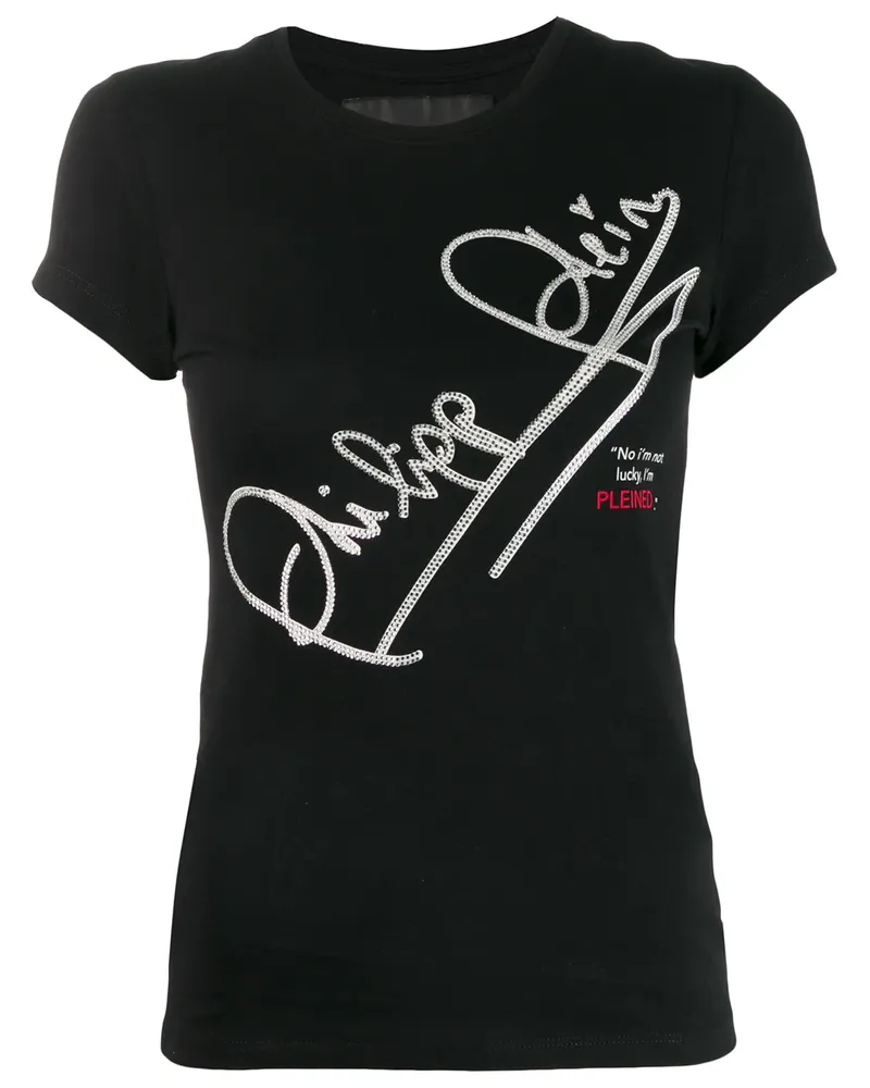 Philipp Plein T-Shirt mit Logo - Schwarz Schwarz