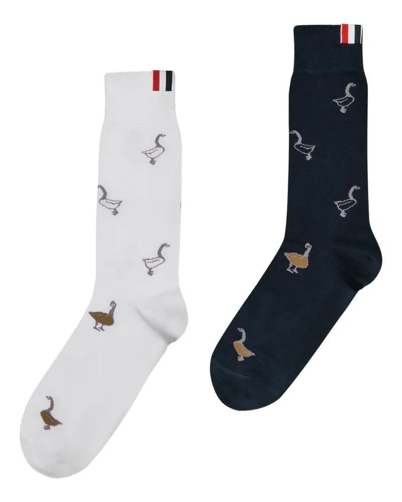 Thom Browne Socken aus Baumwolle - Weiß Weiß