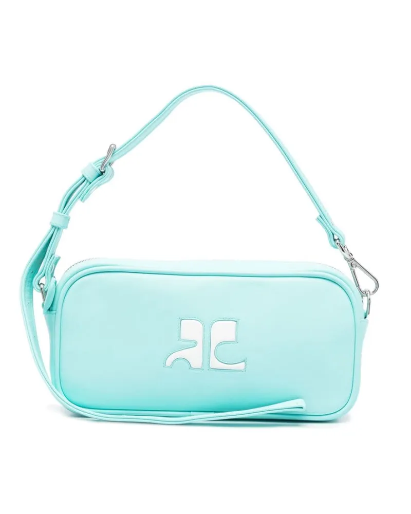 Courrèges Schultertasche mit Logo - Blau Blau