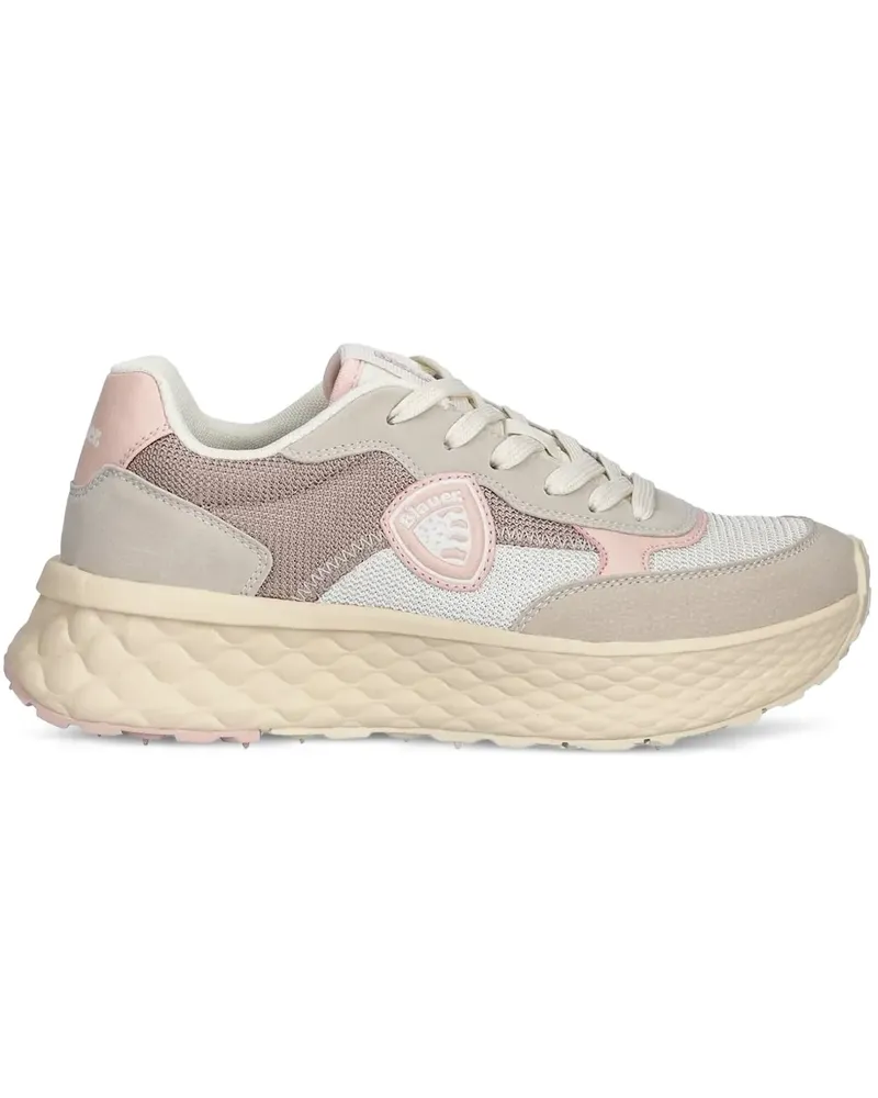 Blauer Chunky Lynn01 Sneakers mit Mesh-Einsätzen - Nude Nude