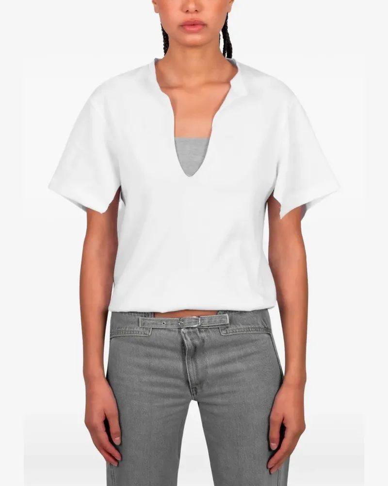 GIMAGUAS Alina T-Shirt mit V-Ausschnitt - Weiß Weiß