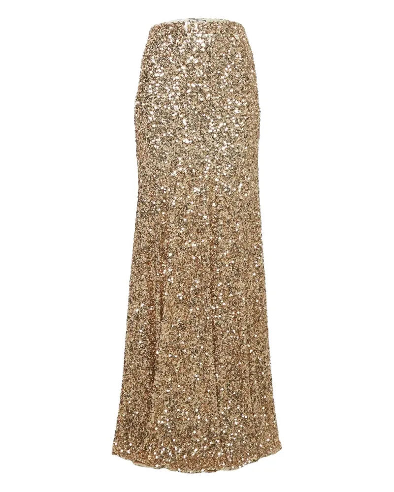 Elisabetta Franchi Maxirock mit Pailletten - Gold Gold