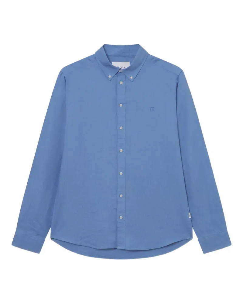 LES DEUX Hemd mit Logo-Stickerei - Blau Blau