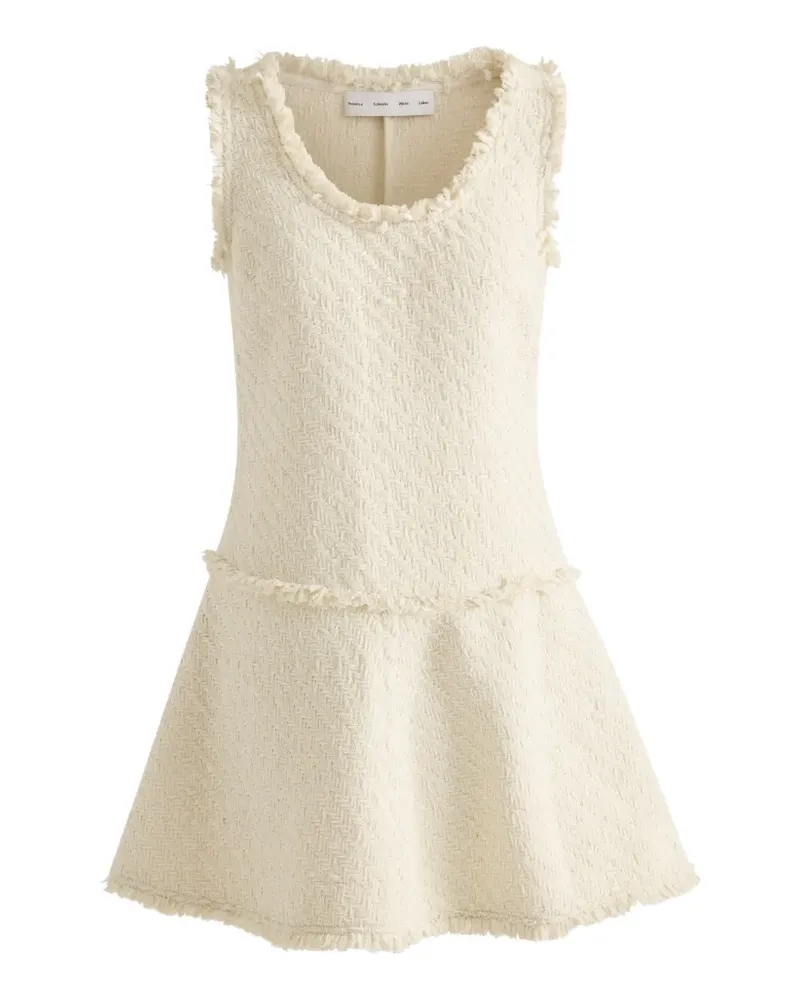 Proenza Schouler Kaida dress in basketweave tweed - Nude Nude
