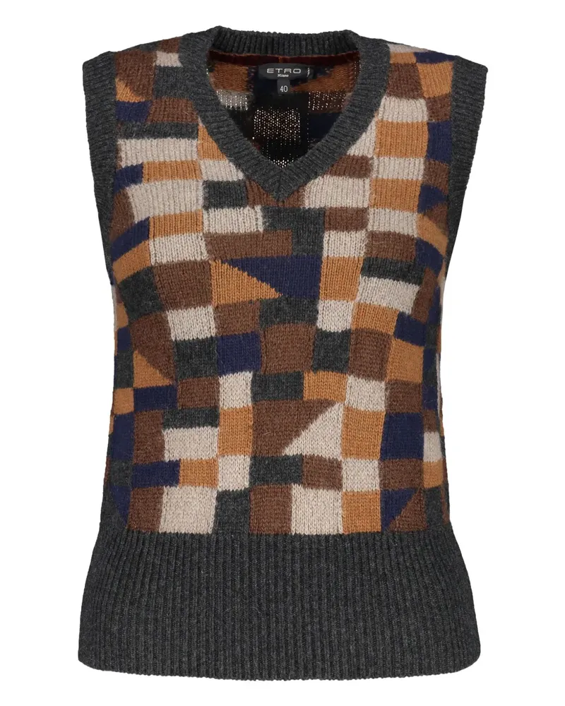 Etro Pullunder mit V-Ausschnitt - Braun Braun