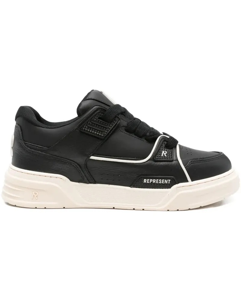 REPRESENT Sneakers mit Ledereinsätzen - Schwarz Schwarz
