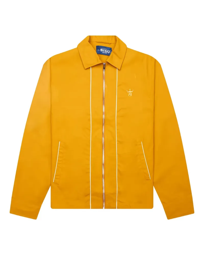 AWAKE NY Bestickte Jacke mit Reißverschluss - Gelb Gelb