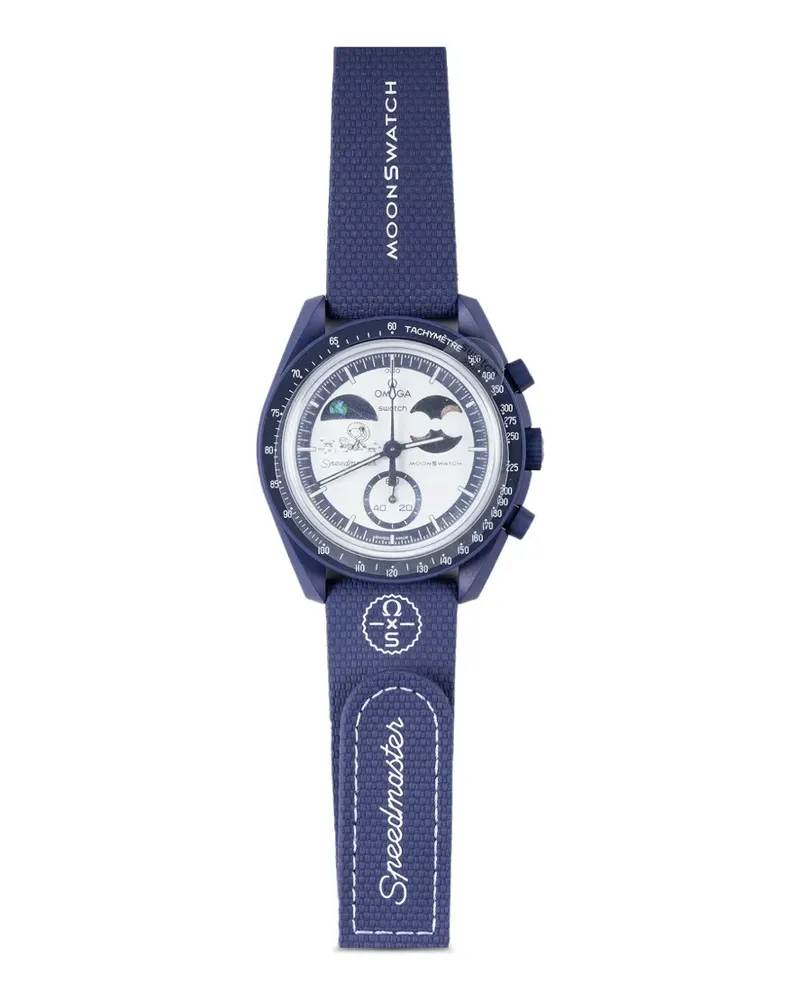 Swatch x  Mission To Earthphase Moonshine Gold Armbanduhr 42mm - Weiß Weiß