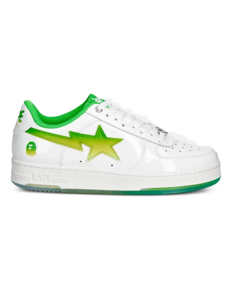 BAPE Bape Sta patent-leather sneakers - Weiß Weiß