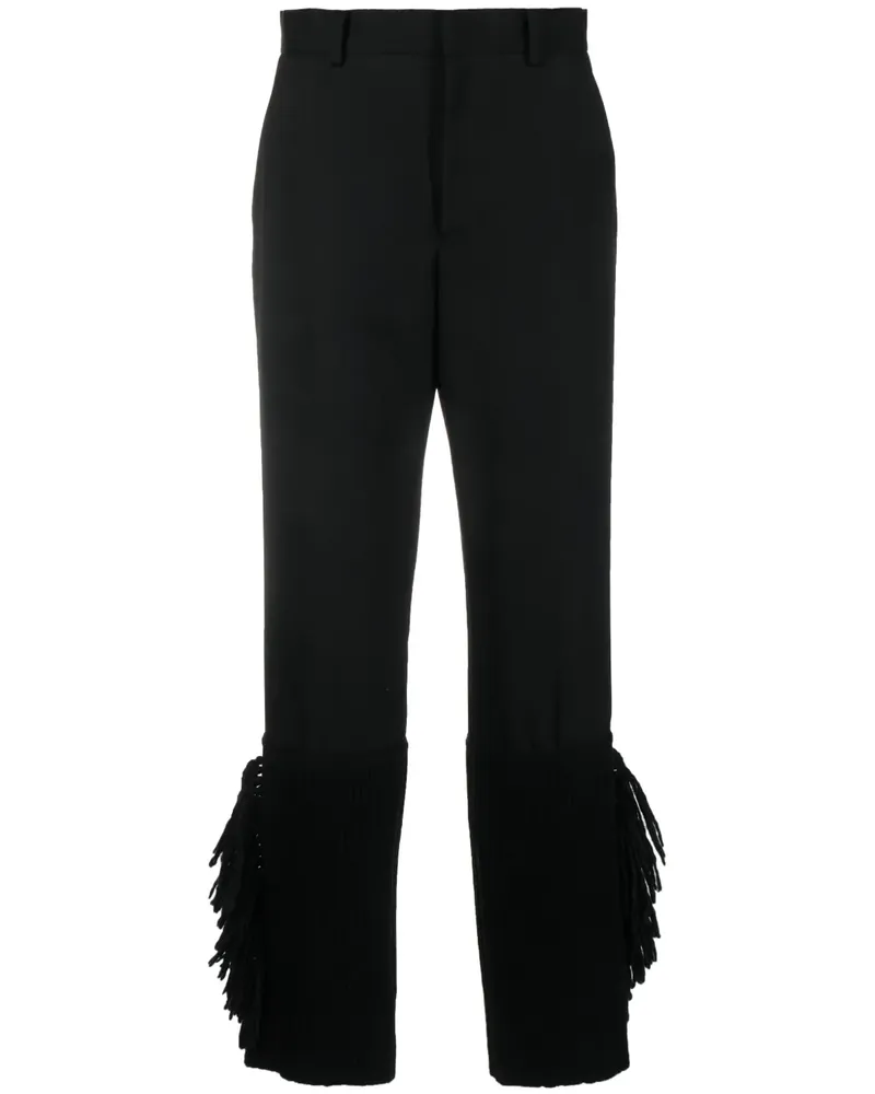 Undercover Ausgefranste Cropped-Hose - Schwarz Schwarz