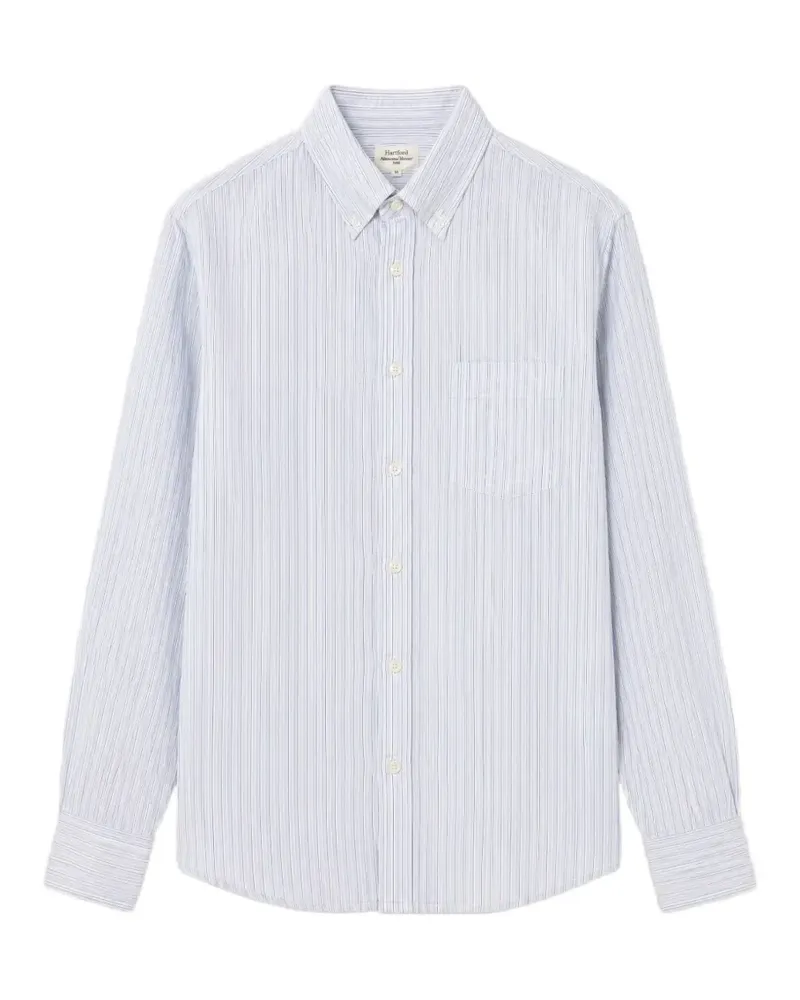 Hartford striped button-down shirt - Weiß Weiß