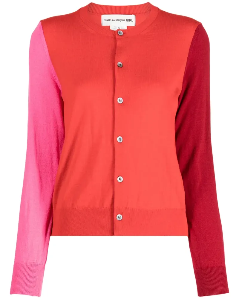 Comme des Garçons Pullover in Colour-Block-Optik - Rot Rot