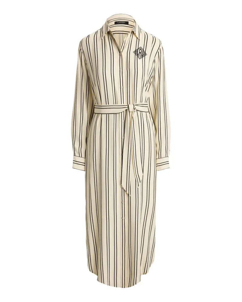 Ralph Lauren Gestreiftes Midikleid - Nude Nude