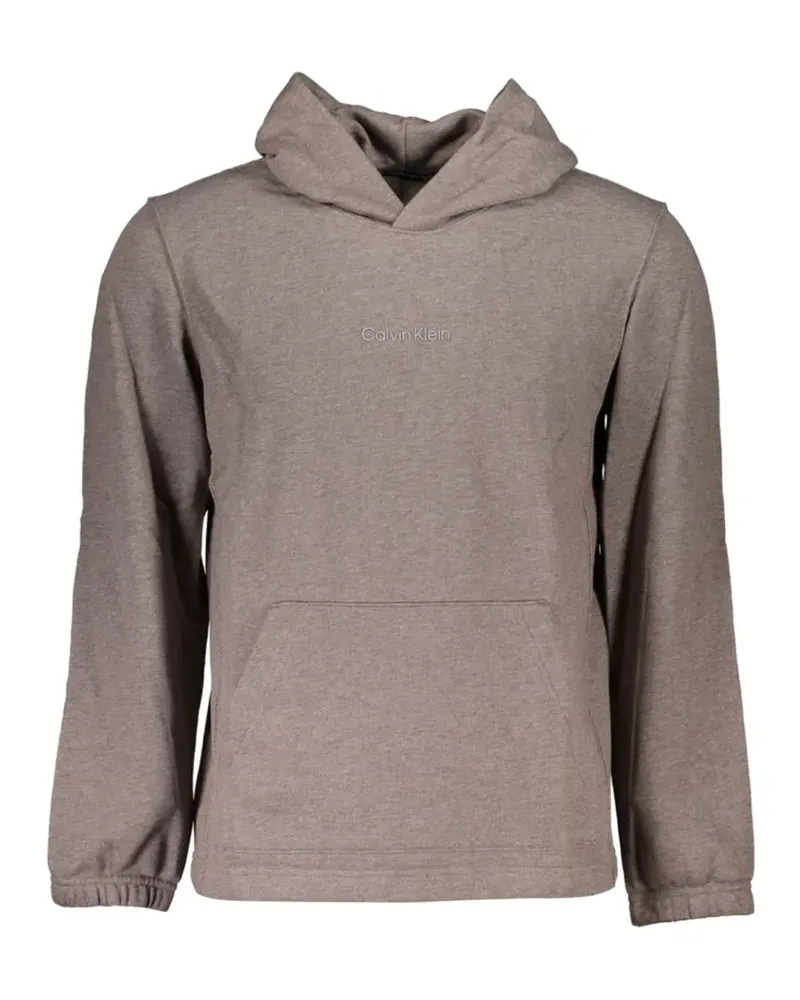 Calvin Klein logo-print kangaroo-pocket hoodie - Nude Nude