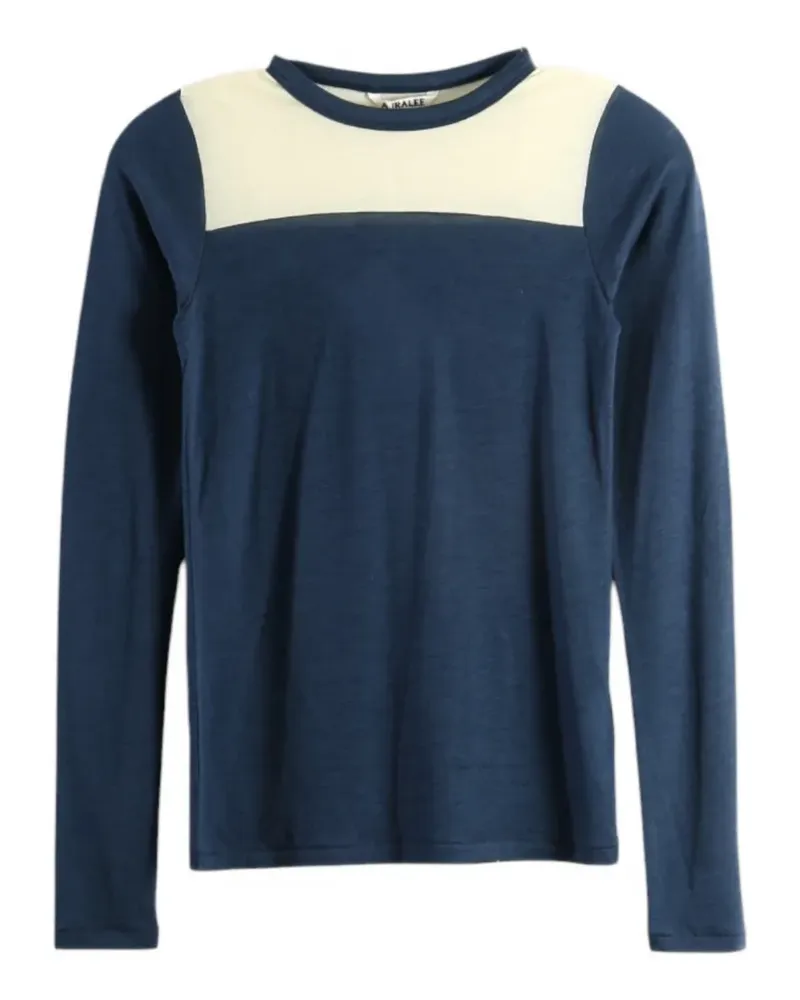 AURALEE Oberteil in Colour-Block-Optik - Blau Blau