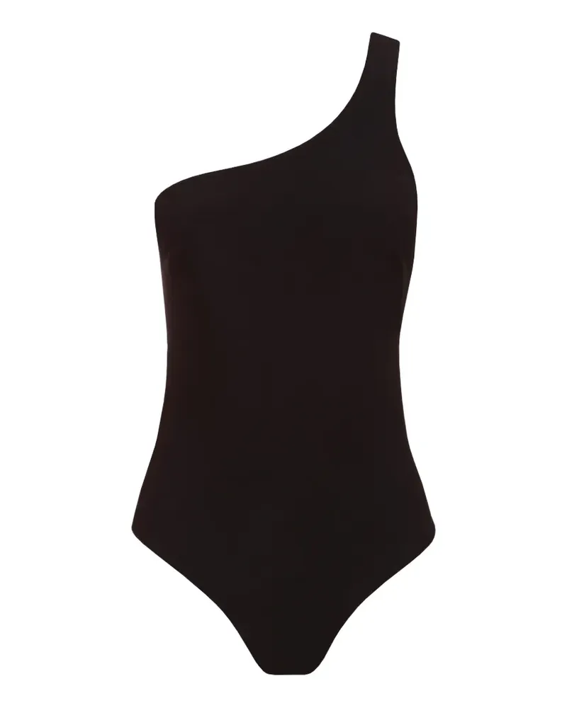 BONDI BORN Asymmetrischer Colette Badeanzug - Schwarz Schwarz