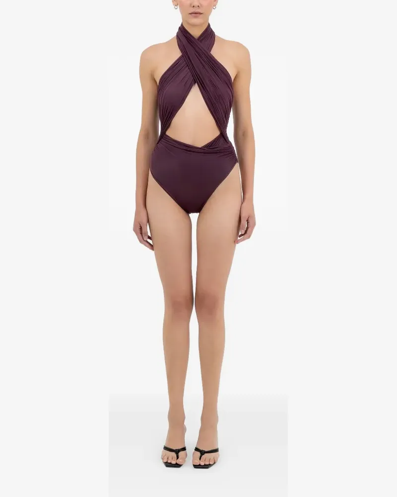 Maygel Coronel Guayaba halterneck swimsuit - Violett Violett