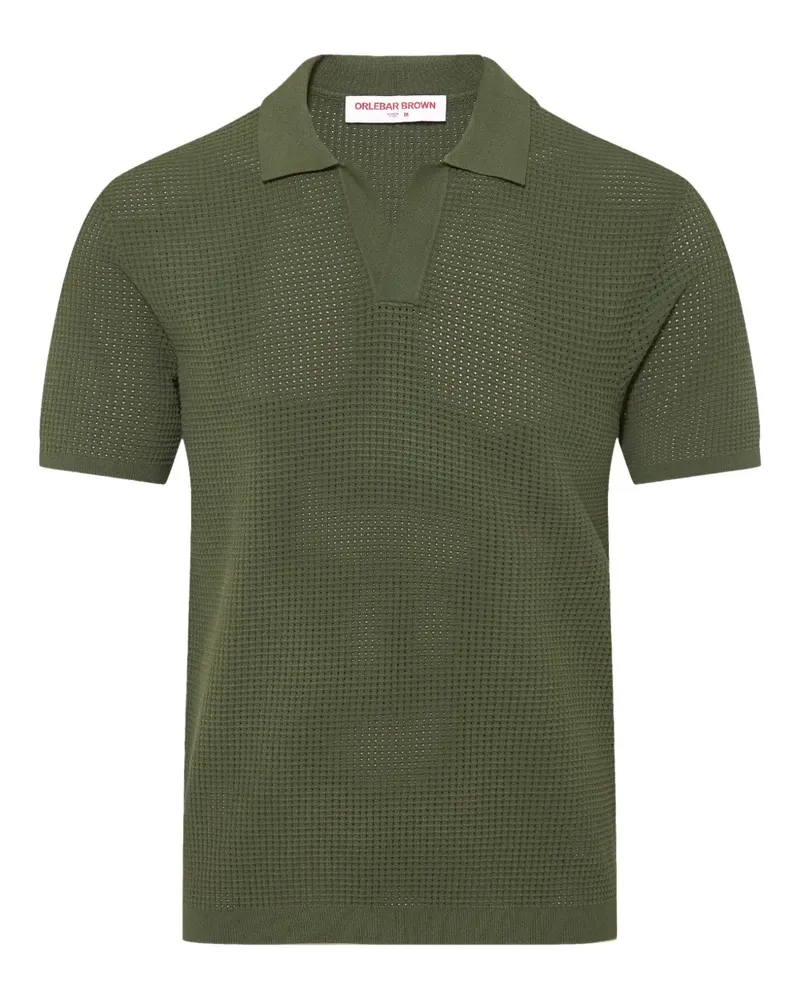 Orlebar Brown Roddy T-Shirt mit Waffelstrick-Muster - Grün Grün