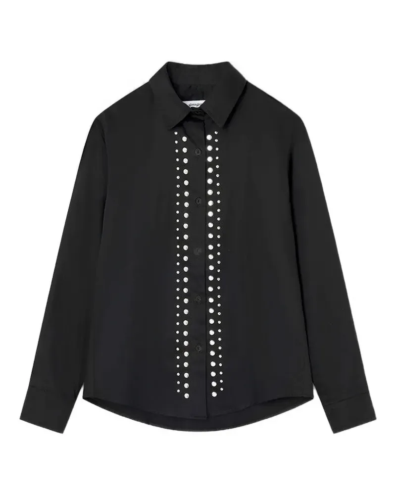 GIMAGUAS studded long-sleeve shirt - Schwarz Schwarz