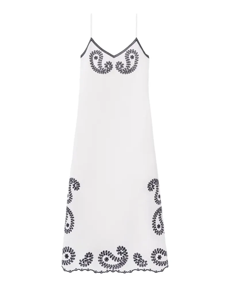 Claudie Pierlot embroidered A-line dress - Weiß Weiß