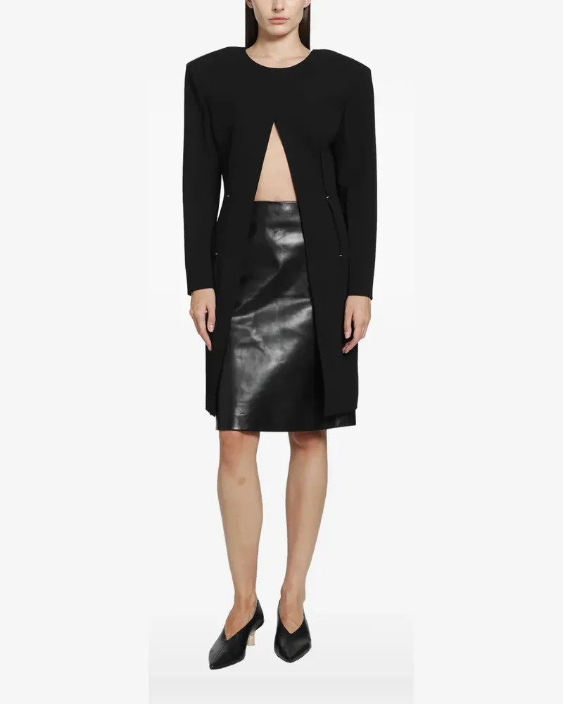 Jil Sander Sablé Oberteil mit Cut-Out - Schwarz Schwarz