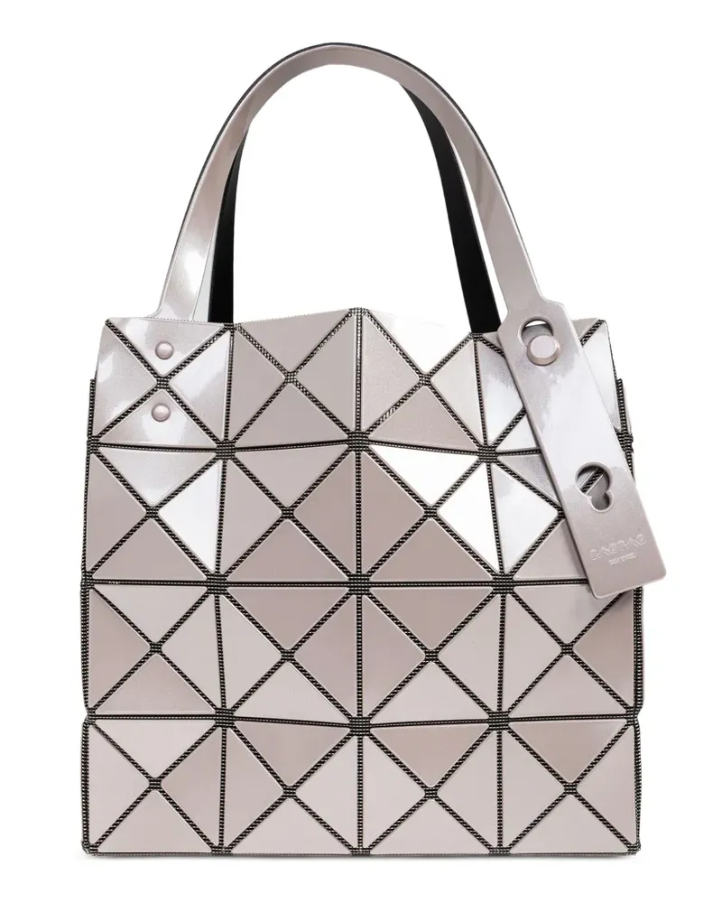 Issey Miyake Carat geometric-pattern tote bag - Nude Nude