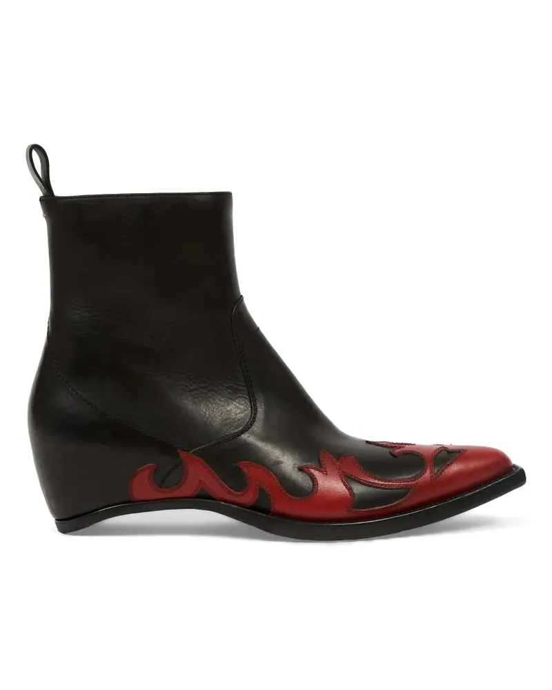 Maison Margiela Heel-Less Western Flames boots - Schwarz Schwarz