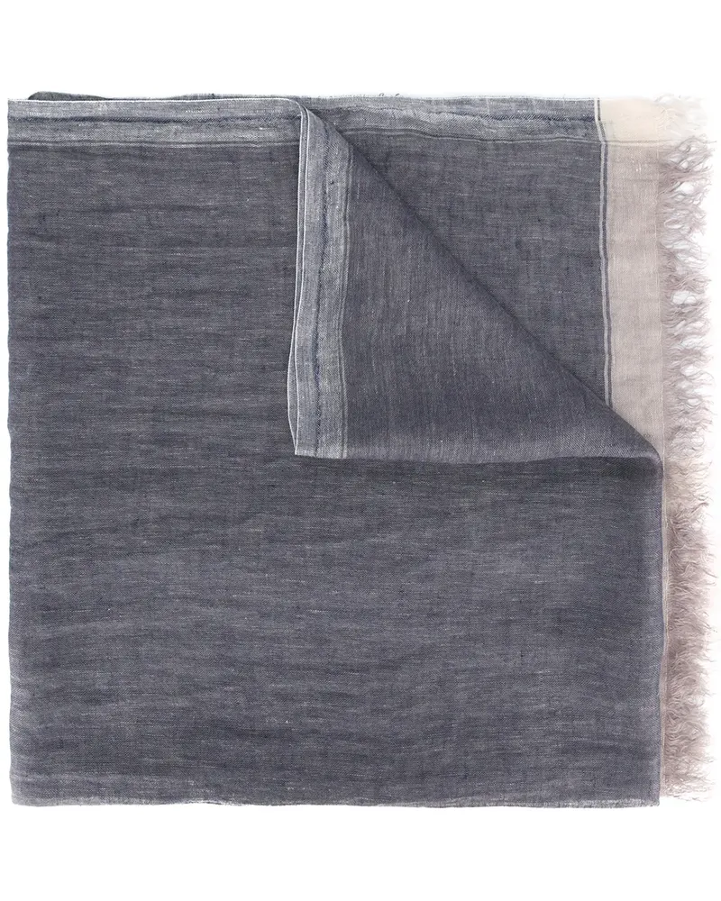 Brunello Cucinelli Schal mit ausgefransten Kanten - Blau Blau