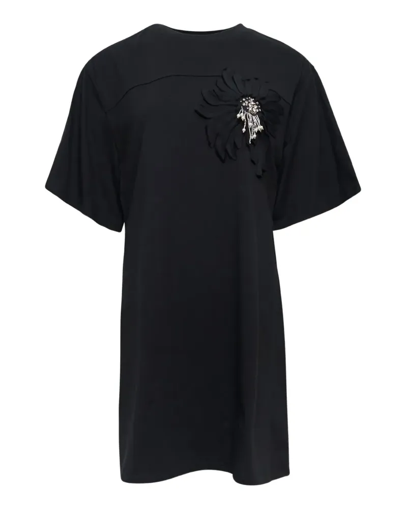 3.1 phillip lim flower-embellished belted mini dress - Schwarz Schwarz