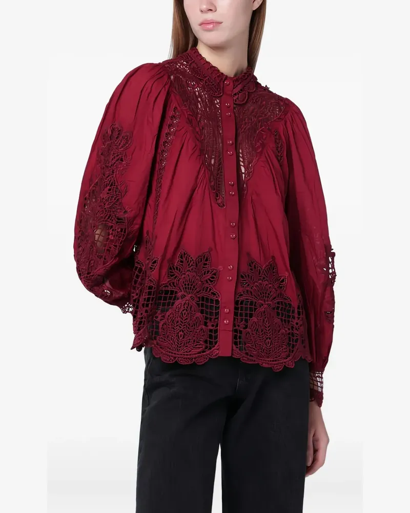 FARM Rio Bestickte Bluse - Rot Rot