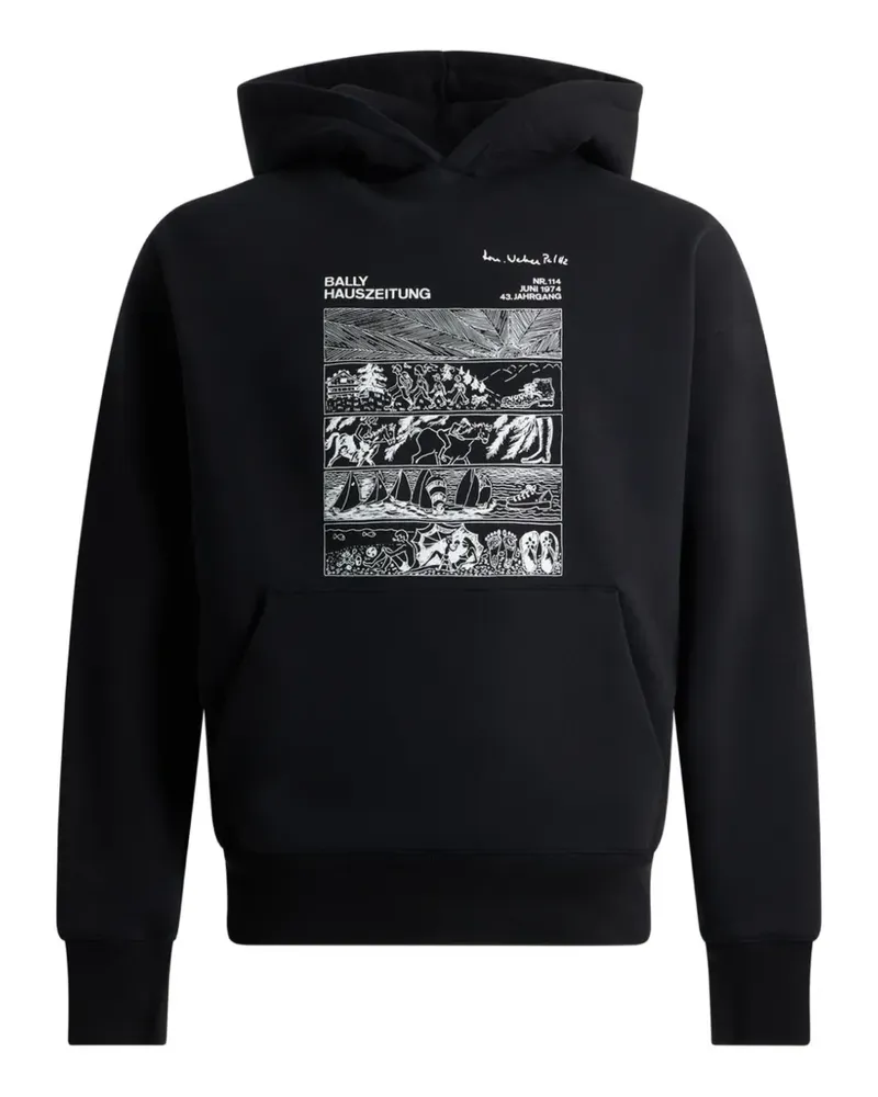 Bally Hoodie mit grafischem Print - Schwarz Schwarz