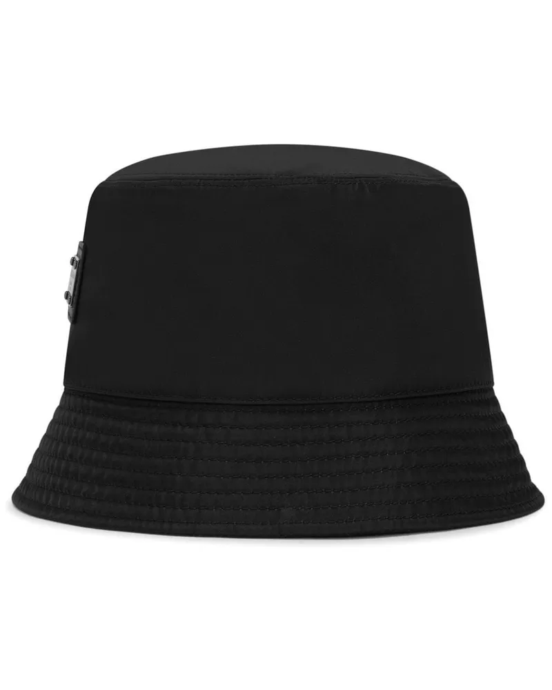 Dolce & Gabbana Fischerhut mit Logo-Applikation - Schwarz Schwarz