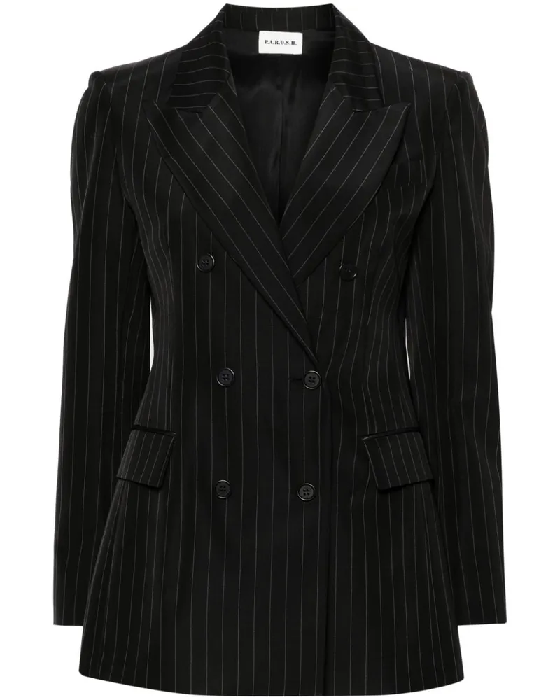 P.A.R.O.S.H. P.A.R.O H. Doppelreihiger Blazer Schwarz