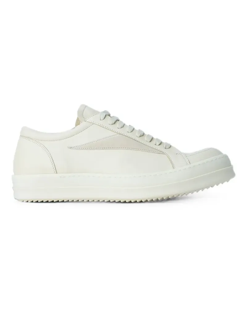 Rick Owens Retro lace-up leather sneakers - Nude Nude
