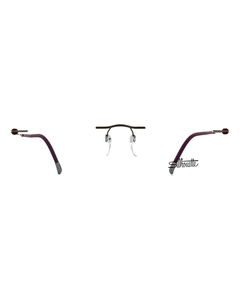 Silhouette rimless rectangle-frame glasses - Rot Rot