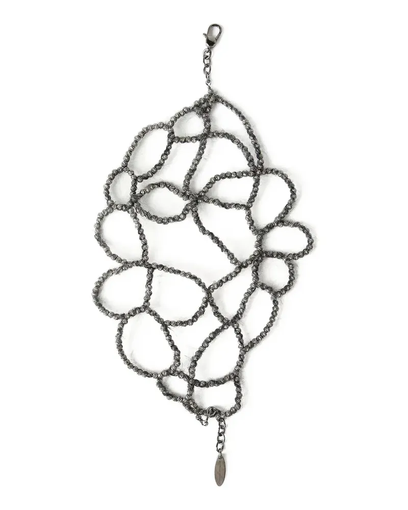 Brunello Cucinelli woven chain necklace - Grau Grau