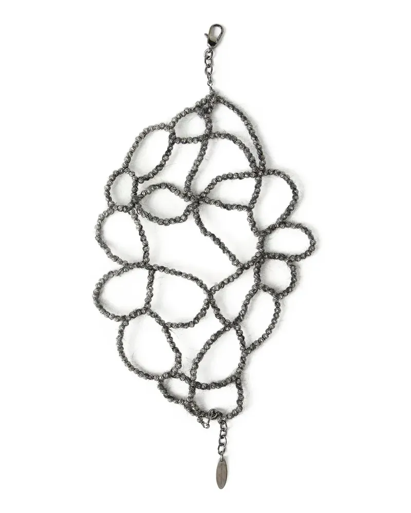 Brunello Cucinelli woven chain necklace - Grau Grau