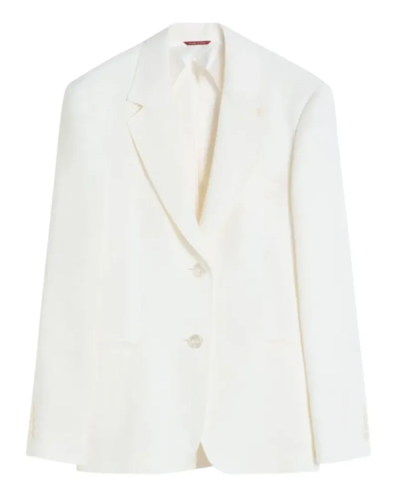 Max Mara Einreihiger Bello Blazer - Weiß Weiß