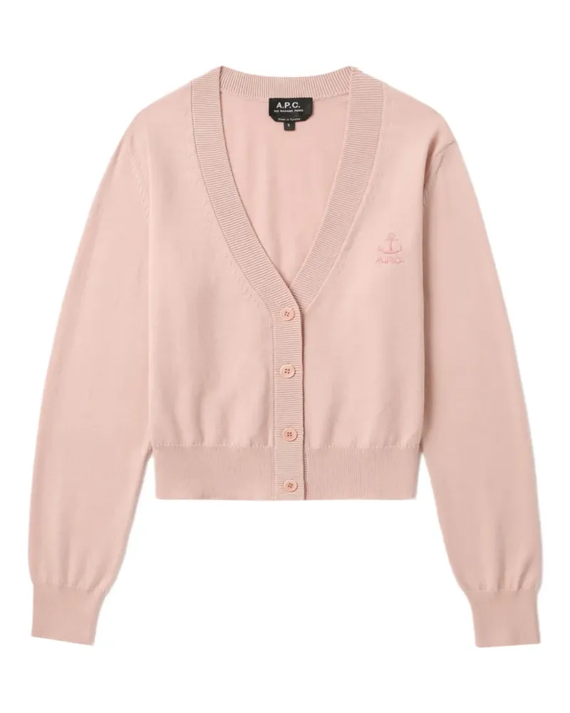A.P.C. Cardigan mit Stickerei - Rosa Rosa