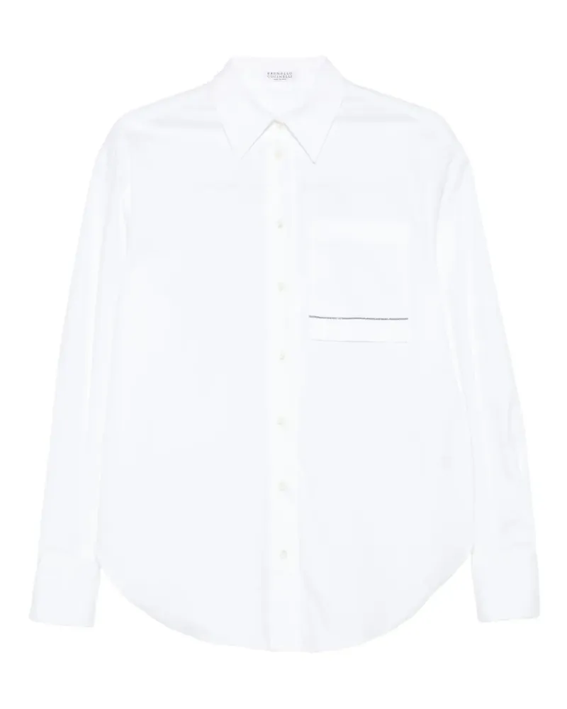 Brunello Cucinelli Hemd mit Taschendetail - Weiß Weiß