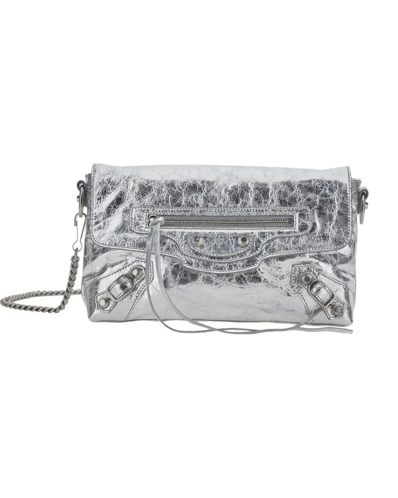 Balenciaga Le City Clutch mit Kette - Silber Silber