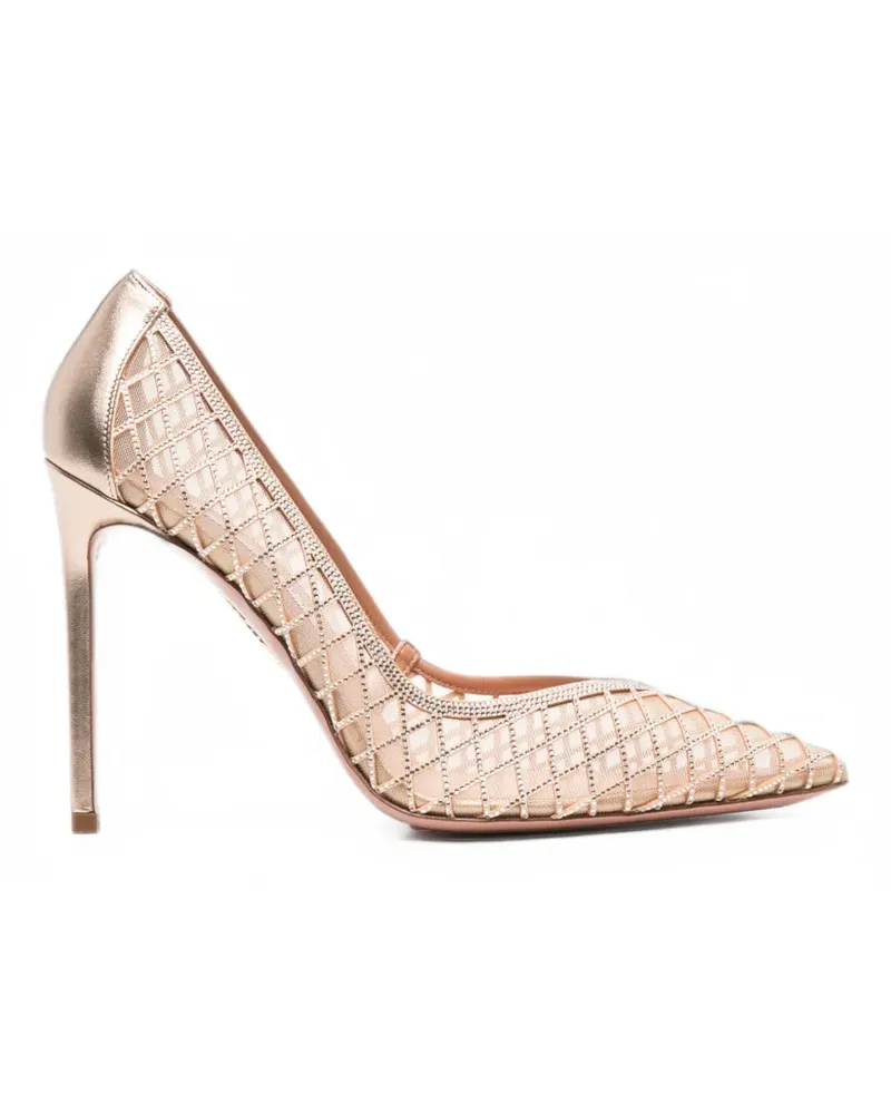Aquazzura Lumiere Pumps mit Kristallen - Nude Nude