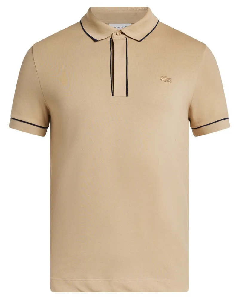 Lacoste Poloshirt mit Logo-Patch - Nude Nude