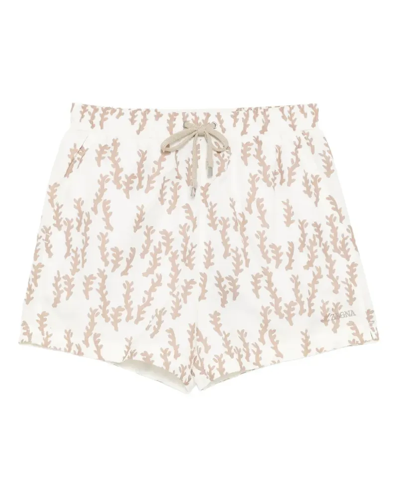 Ermenegildo Zegna printed drawstring swim shorts - Nude Nude