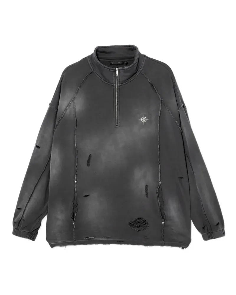 FIVE CM Sweatshirt im Distressed-Look - Grau Grau